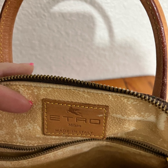 Etro Brown Paisley Satchel and Wallet - Picture 5 of 9